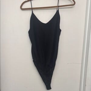Free People Black Bodysuit